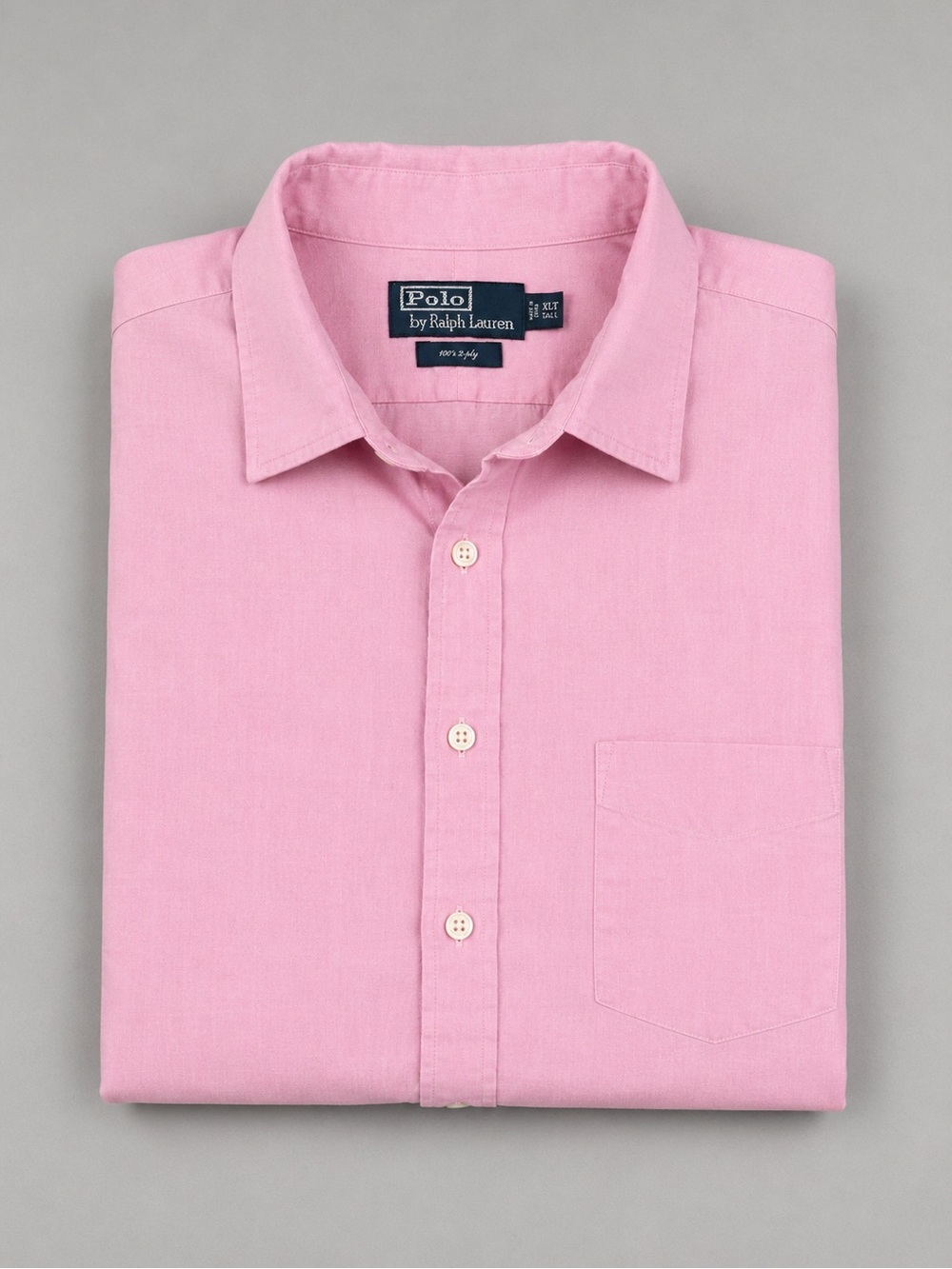 Vintage Polo Ralph Lauren Shirt Button Down XLT Pink Preppy Coastal Euro Summer
